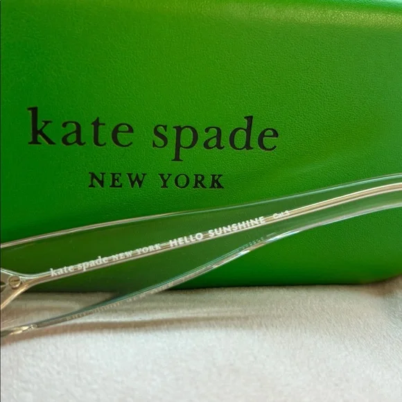 Kate Spade White and Green Retro Cat-Eye Sunglasses Kate Spade New York Retro Cat-Eye White & Clear Sunglasses main image 4